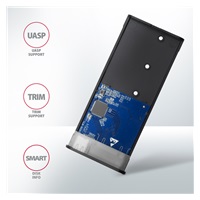 AXAGON EEM2-SB2, USB-C 3.2 Gen 2 - M.2 NVMe & SATA SSD kovový RAW box, bezšroubkový, černý