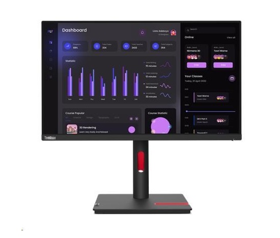 LENOVO LCD ThinkVision T24i-30-23.8" FHD IPS,matný,16:9,1920x1080,178/178,6ms,250cd,1000:1,HDMI,DP,VGA,VESA,PIVOT,3Y