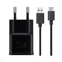 Samsung síťová nabíječka EP-TA200EBE + EP-DG970BBE, USB-C, 15 W, černá - bulk
