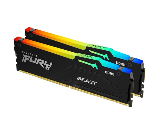 KINGSTON DIMM DDR5 64GB (Kit of 2) 6000MT/s CL36 FURY Beast RGB EXPO