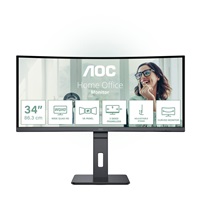 AOC MT VA LCD WLED 34" CU34P3CV - VA panel, 3440x1440, HDMI, DP, USB-C, 4xUSB 3.2, repro, vysk. stavitelny, zakriven