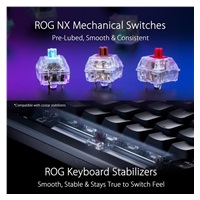 ASUS klávesnice ROG AZOTH, mechanická, Bluetooth, US, černá