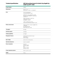 HPE Networking Instant On Switch 24p Gigabit 2p 10GBT 2p SFP+ 1960