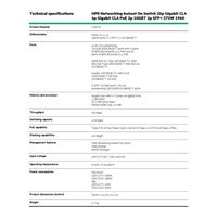 HPE Networking Instant On Switch 20p Gigabit CL4 4p Gigabit CL6 PoE 2p 10GBT 2p SFP+ 370W 1960 (JL807A)