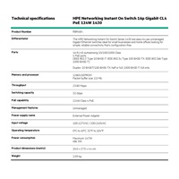 HPE Networking Instant On Switch 16p Gigabit CL4 PoE 124W 1430
