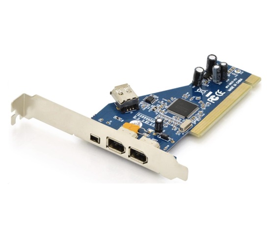 DIGITUS IEEE 1394a Interface Card, PCI, 4 Port2x6-Pin+1x4-Pin Extern, 1x6-Pin Intern PnP, VIA VT6306 chipset