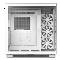 NZXT skříň H9 Flow dvoukomorová ATX / 4x120mm fan / až 10xfan / perforovaný top / proskl. bočnice, front / bílá