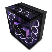 NZXT skříň H9 Elite dvoukomorová ATX / 3xRGB 120 mm / 1x 120mm fan / prosklená / RGB&fan controler / černá