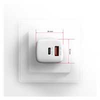 AXAGON ACU-PQ30W, Sil nabíječka do sítě 30W, 2x port (USB-A + USB-C), PD3.0/PPS/QC4+/SFC/AFC/Apple, bílá