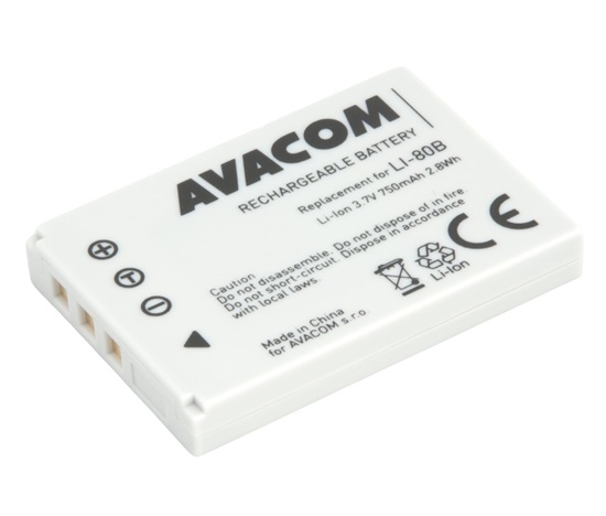 AVACOM náhradní baterie Olympus LI-80B Li-Ion 3.7V 750mAh 2.8Wh