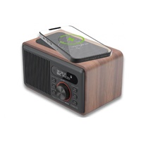 CARNEO W100 Rádio DAB+, FM, BT, Wireless charging, wood