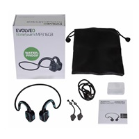 EVOLVEO bezdrátová sluchátka BoneSwim MP3 16GB, na lícní kosti, modrá