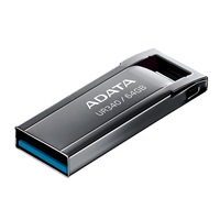 ADATA Flash Disk 64GB UR340, USB 3.2 Dash Drive, kov lesklá černá