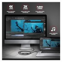 AXAGON RVC-HI2M, USB-C -> HDMI 2.0a redukce / adaptér, 4K/60Hz HDR10