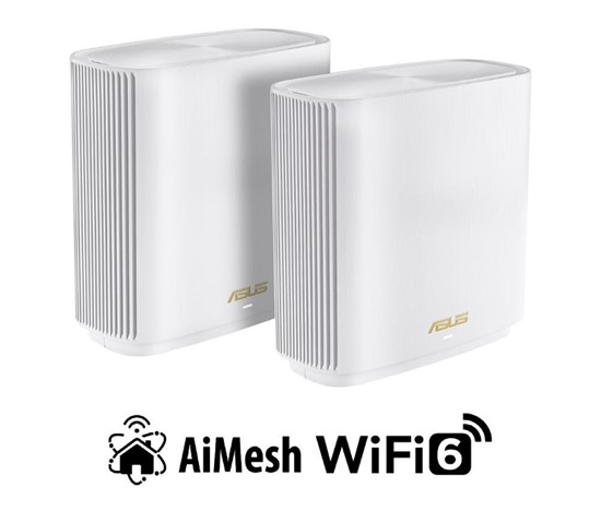 ASUS ZenWifi XT8 v2 2-pack white Wireless AX6600 Wifi 6 Tri-Band Gigabit Mesh system