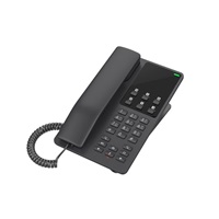 Grandstream GHP621, hotelový VoIP telefon, 2 linky, 2 SIP účty, PoE, 1x RJ45, HD Audio, 3 cestná konference, Černý