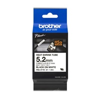 Před použitím nových bužírek HSe-xxxE je nutné aktualizovat firmware tiskárny.<br><br>BROTHER smršťovací bužírka - HSE-211E bílá pro E300VP H300 H500 E550 P700 P750 D800 P900 P950 - 5,2 / o 0,8-3,1 / 3:1