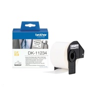 BROTHER DK-11234 -Originální samolepicí štítek na oděv - černý tisk na bílém podkladu, 60 mm x 86 mm