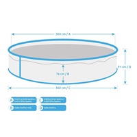 Marimex Orlando bazén 3,66x0,91 m s příslušenstvím - motiv šedý