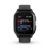 Garmin Venu Sq 2 Music, Slate / Black silicone band