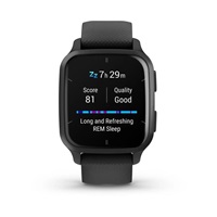 Garmin Venu Sq 2 Music, Slate / Black silicone band