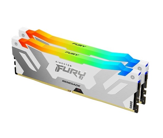 KINGSTON DIMM DDR5 32GB (Kit of 2) 6400MT/s CL32 FURY Renegade Bílá RGB XMP
