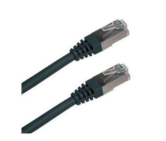 XtendLan patch kabel Cat5E, FTP - 0,5m, černý  (prodej po 10 ks)