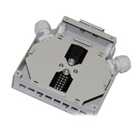 Optický rozvaděč na DIN lištu 8x SC simplex (8x LC duplex) s hřebínky na 16 svarů