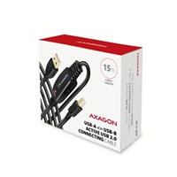 AXAGON ADR-215B, USB 2.0 A-M -> B-M aktivní propojovací / repeater kabel, 15m