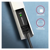 AXAGON ADR-220B, USB 2.0 A-M -> B-M aktivní propojovací / repeater kabel, 20m