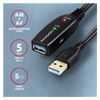 AXAGON ADR-305, USB 3.2 Gen 1 A-M -> A-F aktivní prodlužovací / repeater kabel, 5m