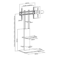 Podlahový stojan na Tv Fiber Mounts M8C65