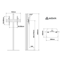 Stojan na Tv monitory Edbak STDV100