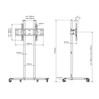 Televizní stojan EDBAK TR1-PWB
