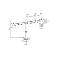 Držák na 2 monitory Fiber Mounts M8C84