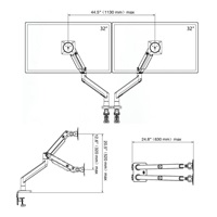 Ergonomický držák 2 monitorů NB G32