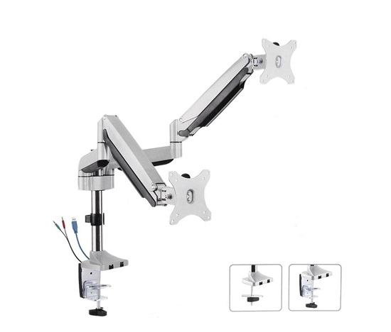 Profesionální stolní držák 2 monitorů Fiber Mounts M7C66