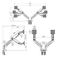 Dvoumonitorový stolní držák NB F195AW