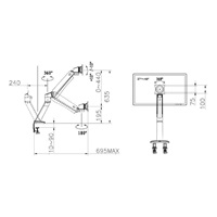 Držák na monitor nebo Tv NB NB45B