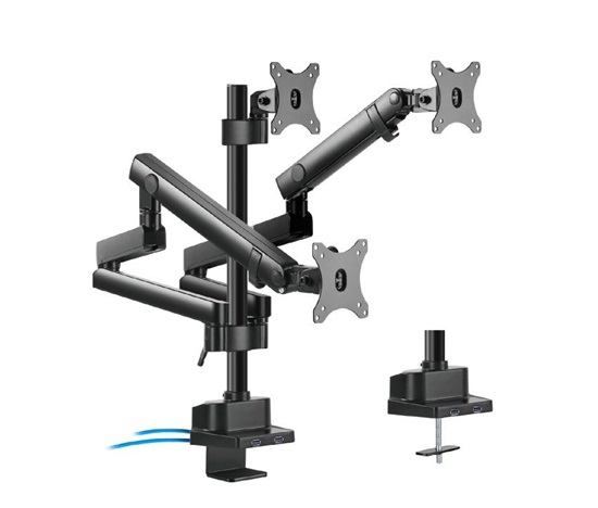 Profi stolní držák na 3 monitory Fiber Mounts M8C11