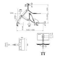 Stolní kancelářský držák monitoru a klávesnice NB FC40B