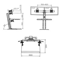 Stolní pracovní stanice pro 2 monitory Fiber Mounts ST15-2AW