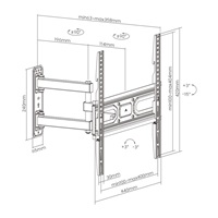 Otočný sklopný držák Tv Fiber Mounts FM78