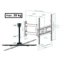Otočný sklopný držák Tv Fiber Mounts FM78
