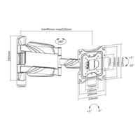 Elegantní plně nastavitelný Tv držák Fiber Mounts DF4
