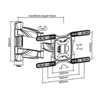 Prvotřídní držák na Tv pro její polohování Fiber Mounts Excelent