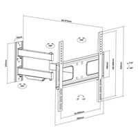 Otočný, sklopný a délkově stavitelný držák Tv Fiber Mounts M64C7