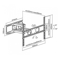 Dvouramenný výsuvný držák Tv Fiber Mounts M7C1
