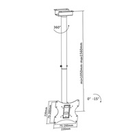 Stropní držák LCD LED Tv Fiber Novelty C200