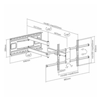Nejdelší televizní držák Fiber Mounts Big1